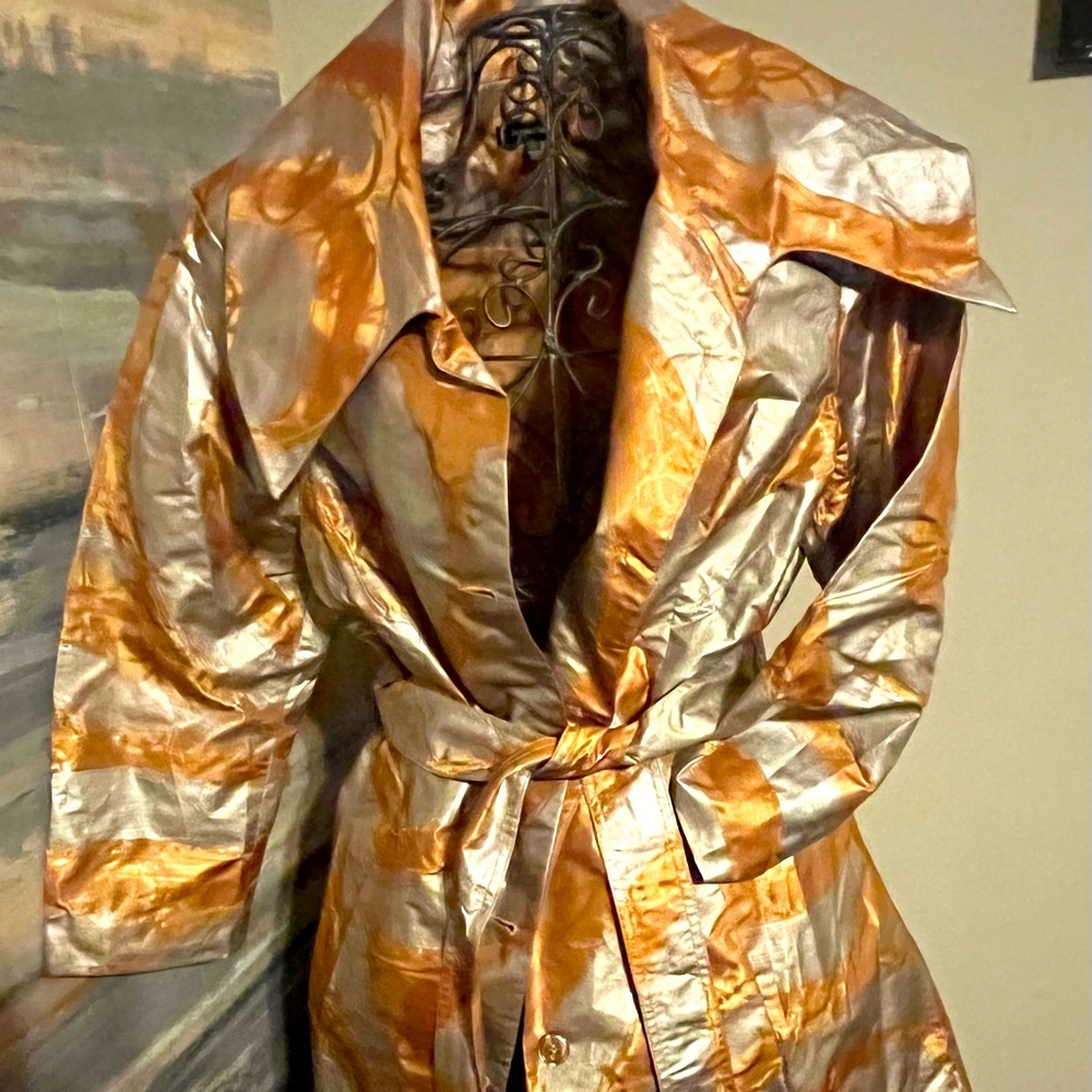 Samuel Dong Large Silver/Gold Trench Coat